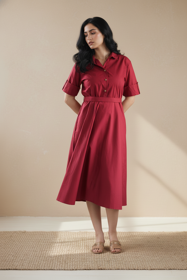 Cherry Pop Button Dress