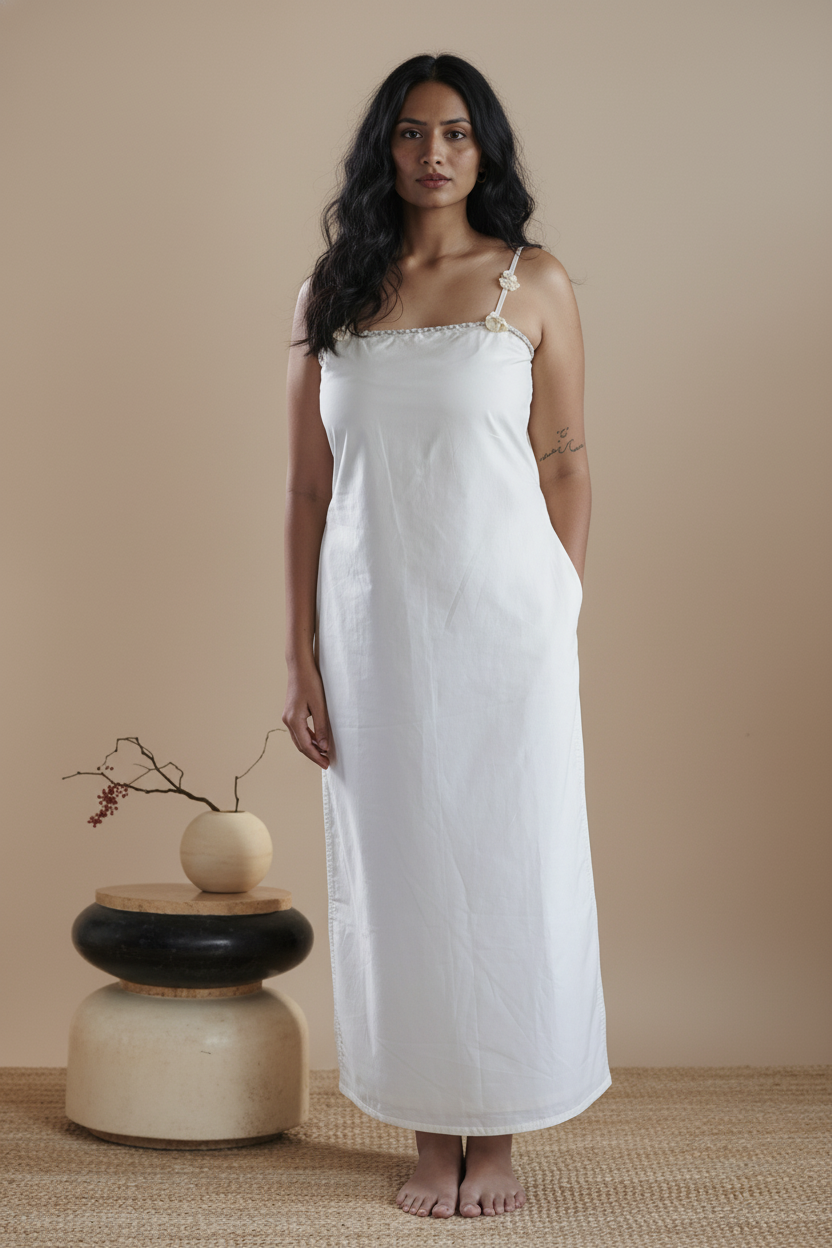 Shell Charm Poplin Dress