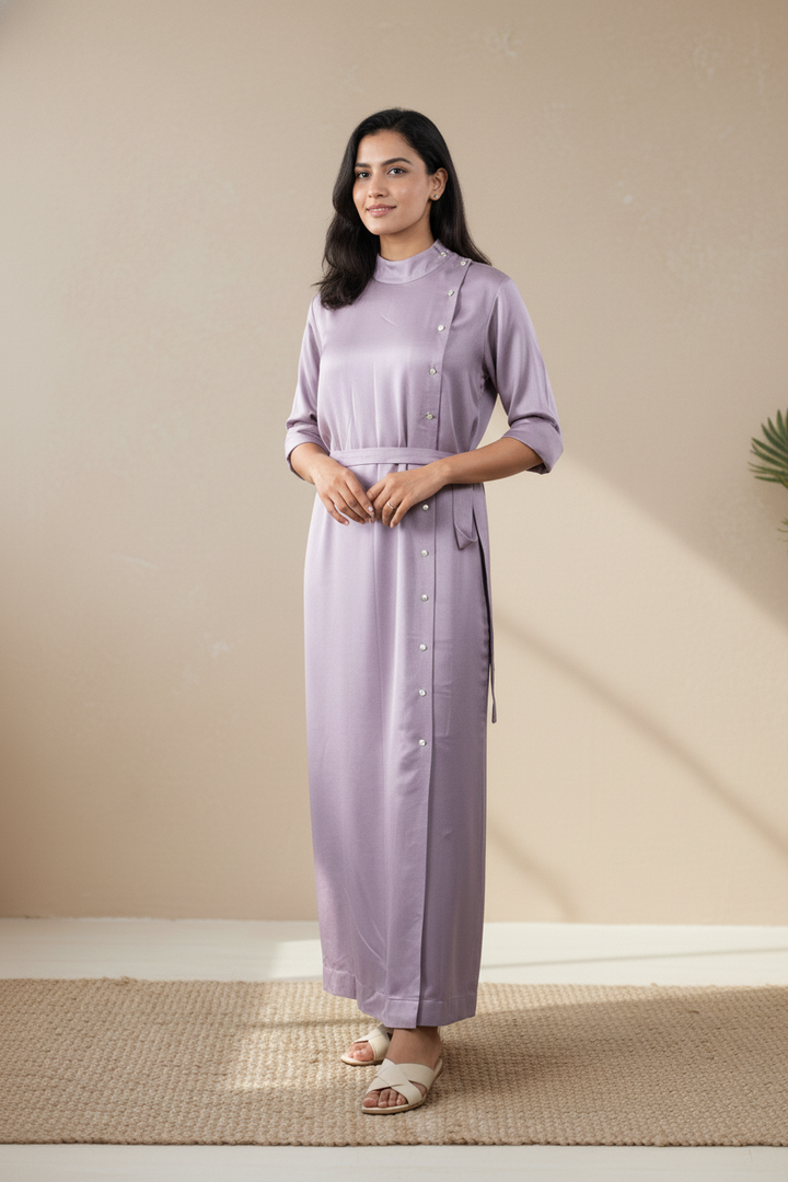 Lilac Soft Cotton Twill Dress
