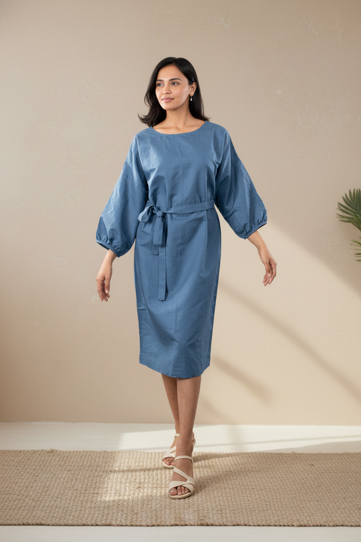 Dove Linen Kimono Dress