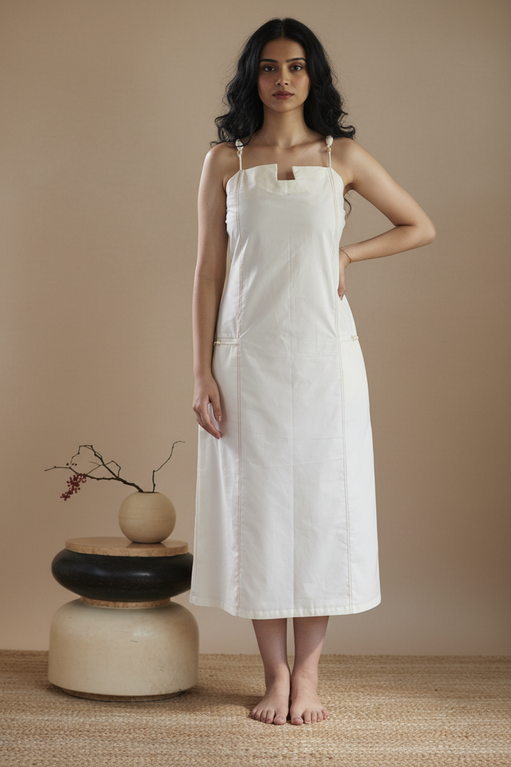 Cream Dream Poplin Dress