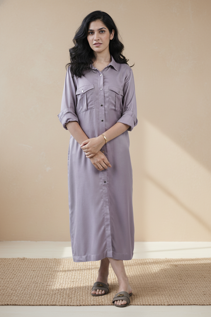 Lilac Shadow Dress