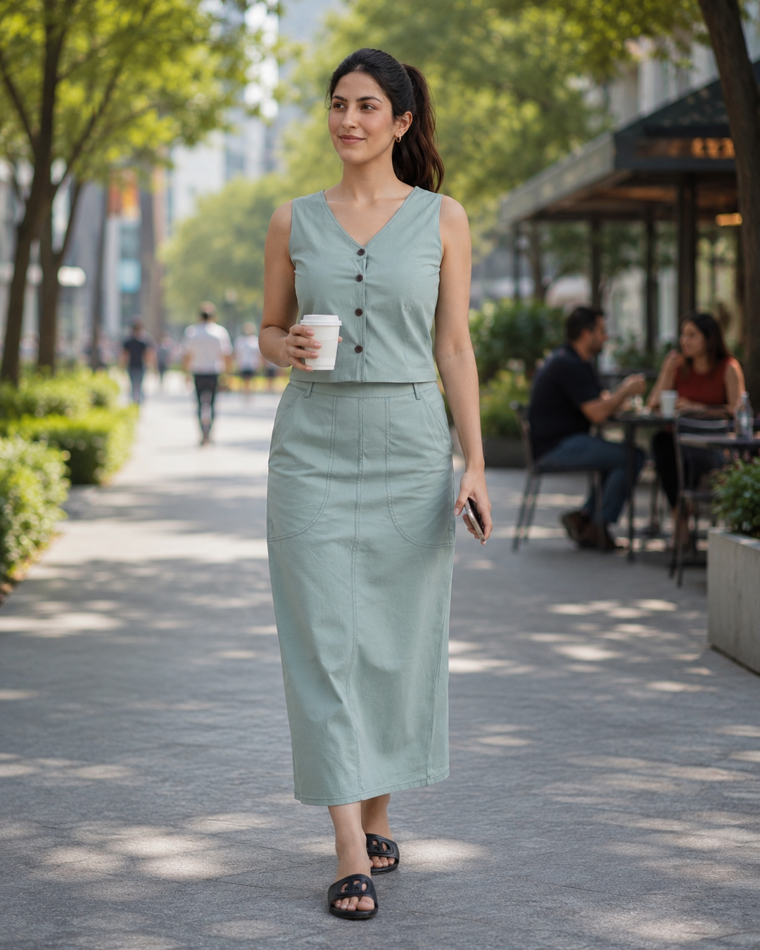 Sage Green Organic Cotton Co-ord Set