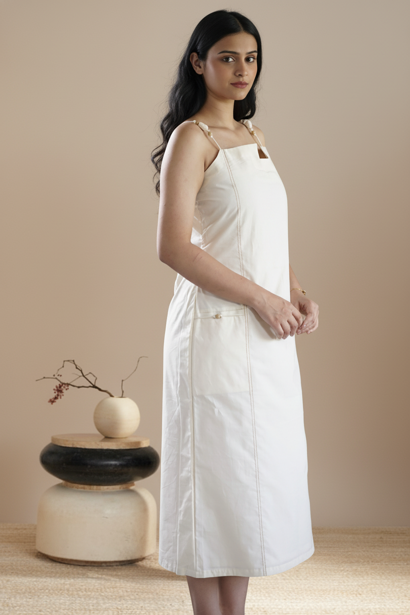 Cream Dream Poplin Dress