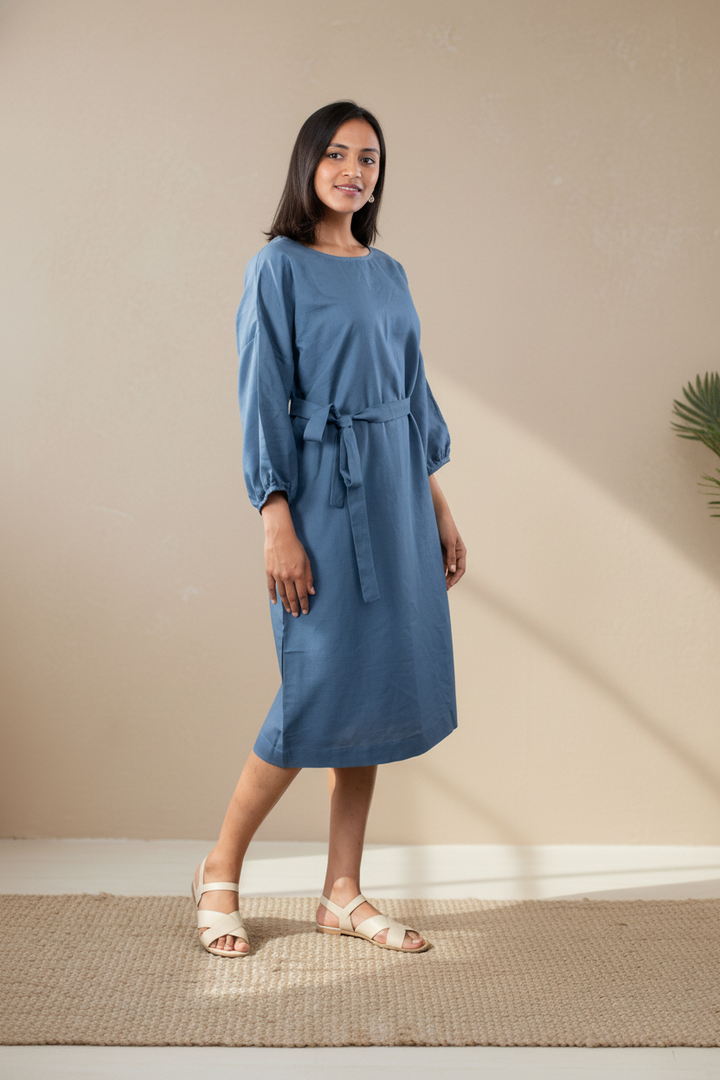 Dove Linen Kimono Dress
