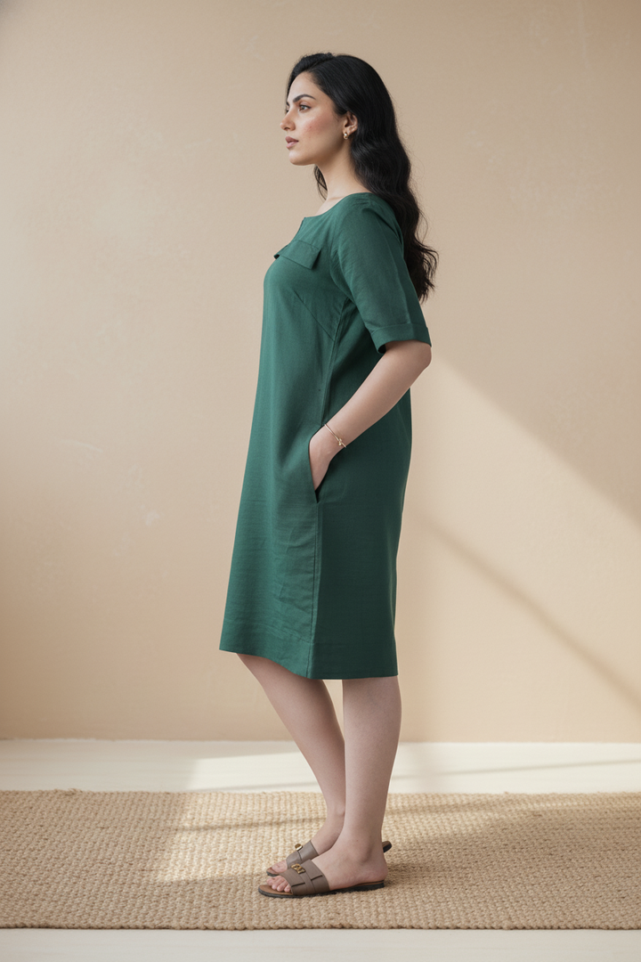 Verde Shift Dress