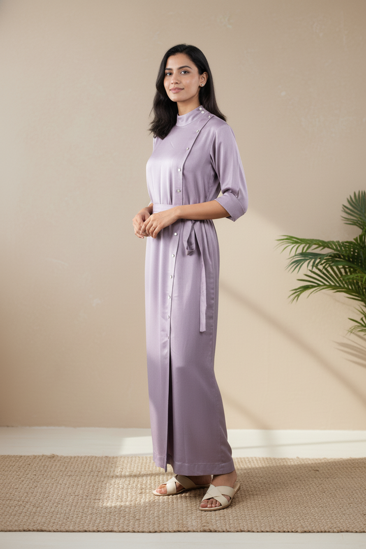 Lilac Soft Cotton Twill Dress