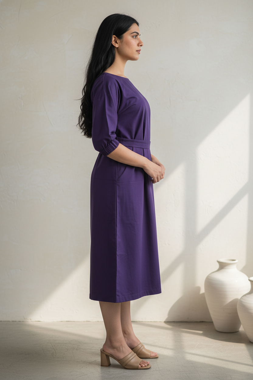 Moon Berry Poplin Dress