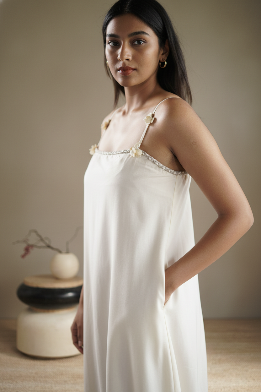 Shell Charm Poplin Dress