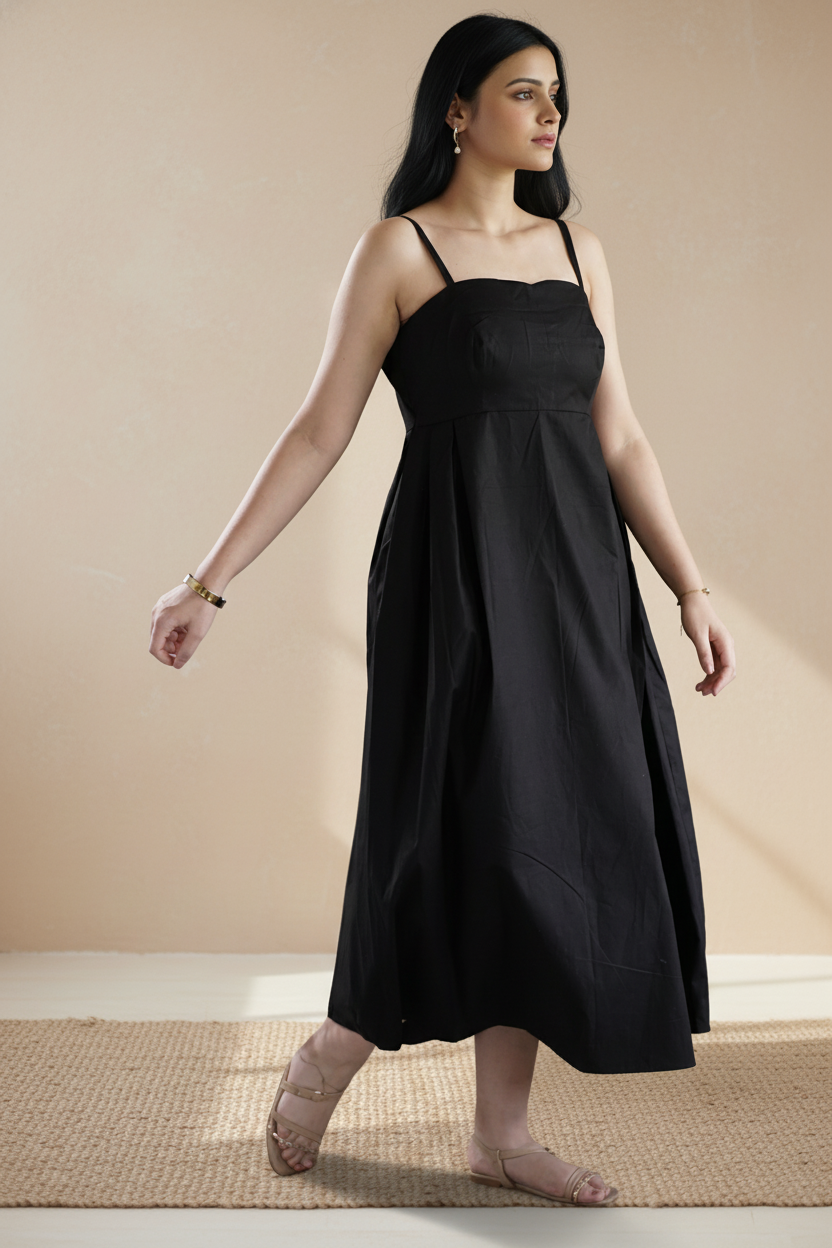 Black Heart Poplin Dress