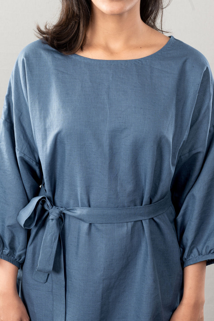 Dove Linen Kimono Dress
