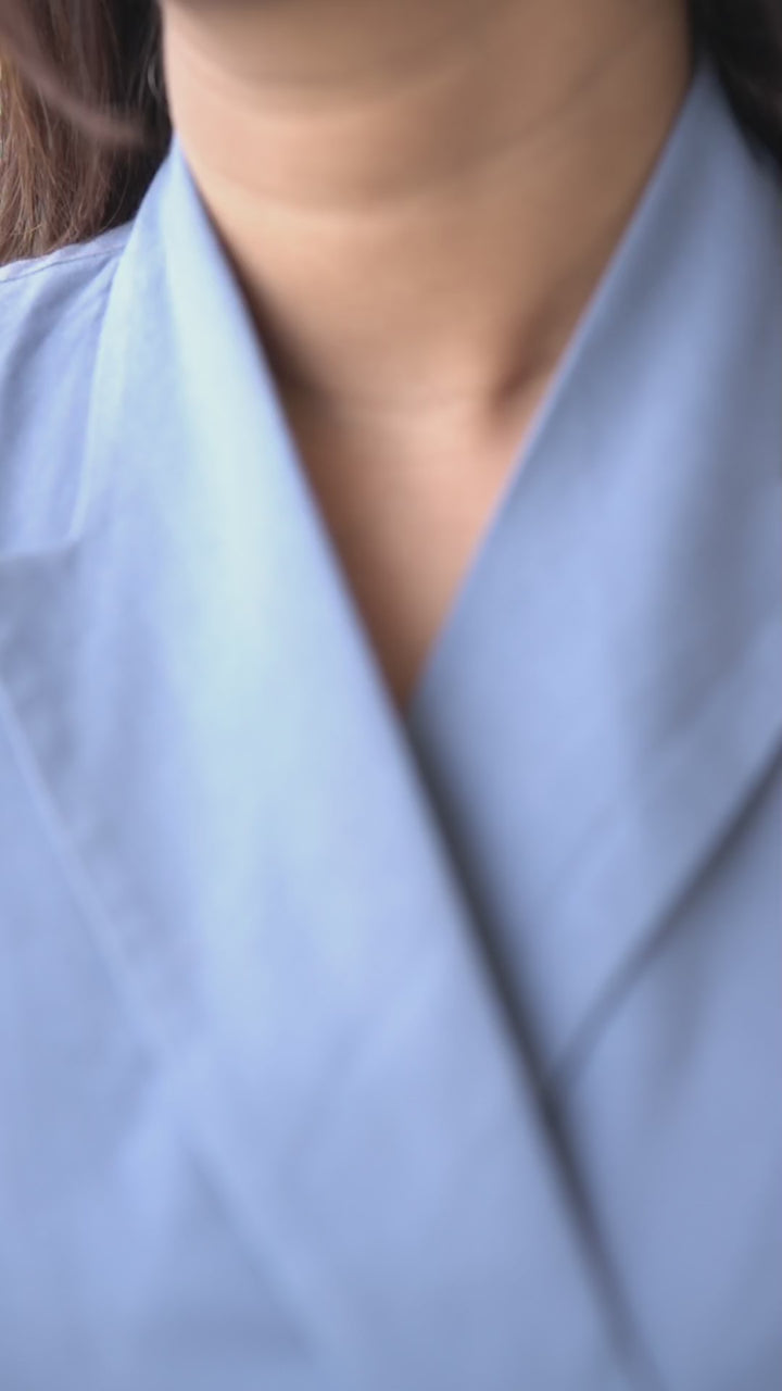 Grey Polished Poplin Dress